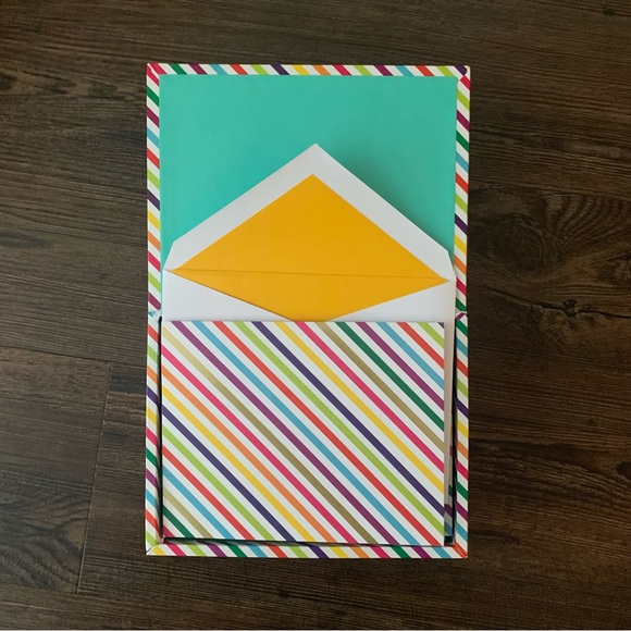 Kate Spade Striped Rainbow Note Card Set - Picture 4 of 4
